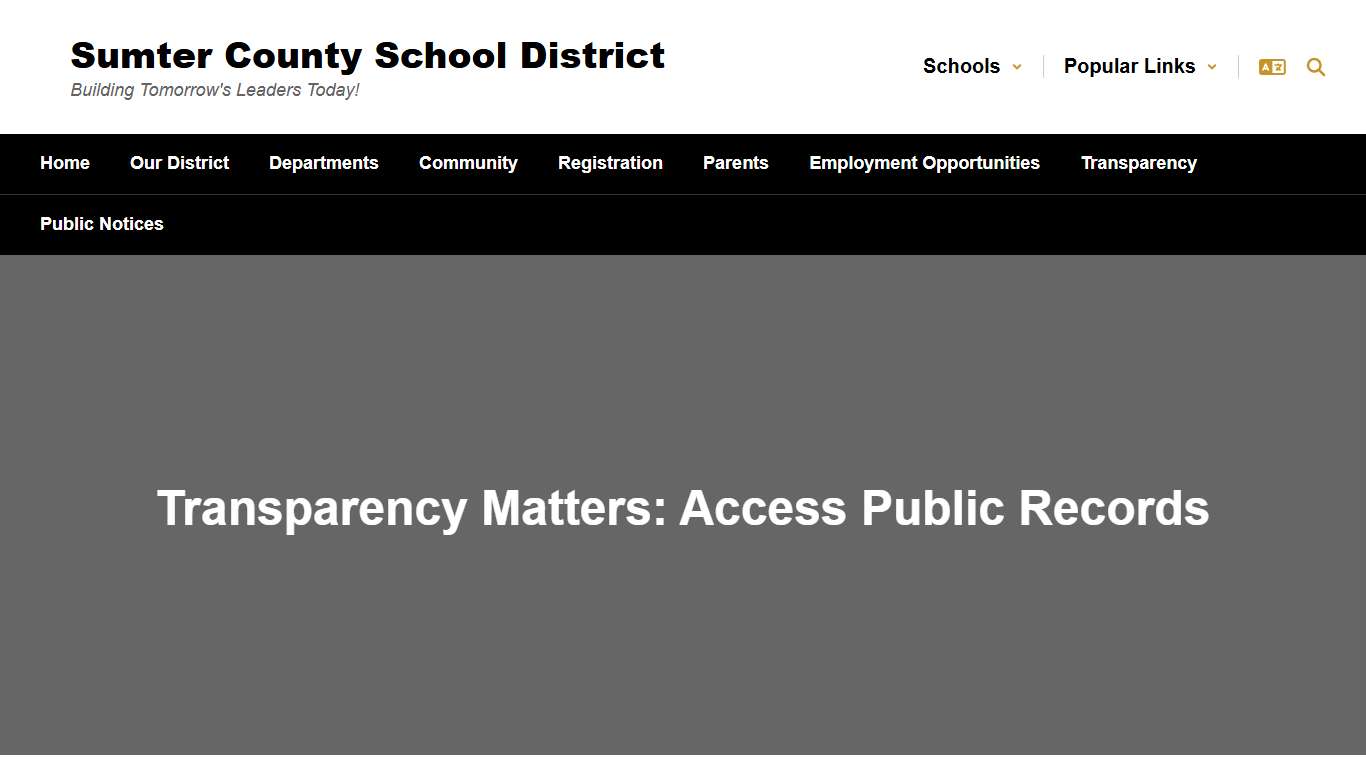 Public Records Request Information