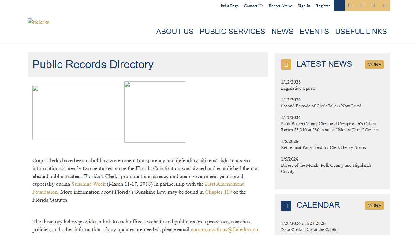Public Records Directory - Florida Court Clerks & Comptrollers